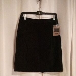 Black Authentic Suede Women's Pencil Skirt Size 11/12